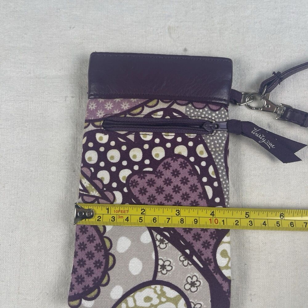 Thirty One Pinch Top Eyeglass Case Wristlet In Purple Patchwork Paisley - Picture 6 of 7
